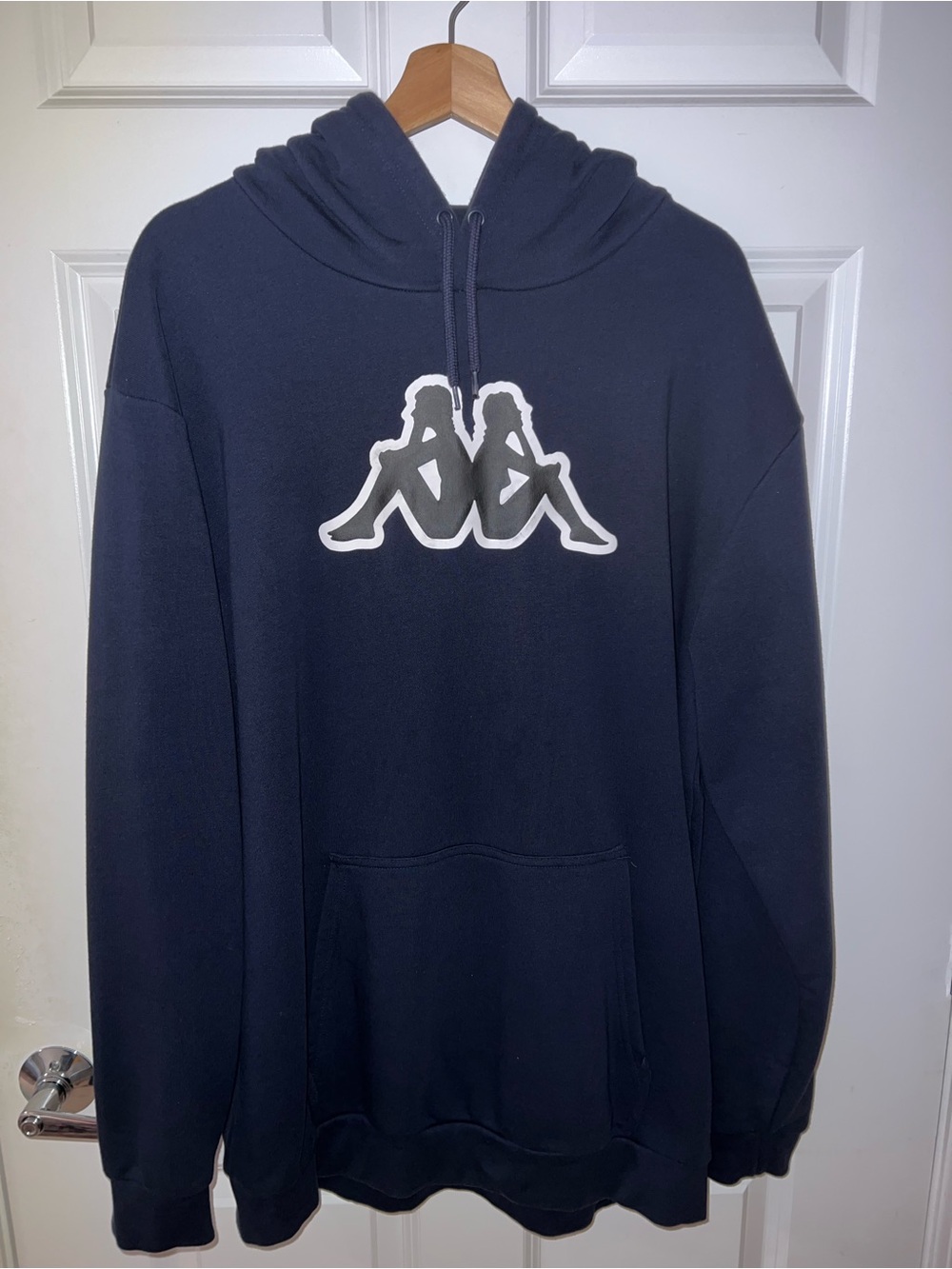 Kappa Navy Logo Hoodie - Men's Casual Pullover
